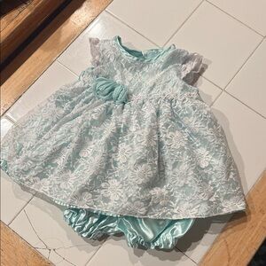 Princess Faith Lace Baby Dress with Bloomers